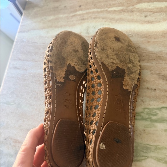 Tory Burch Brown Woven Loafers with Black Accents - Picture 2 of 2